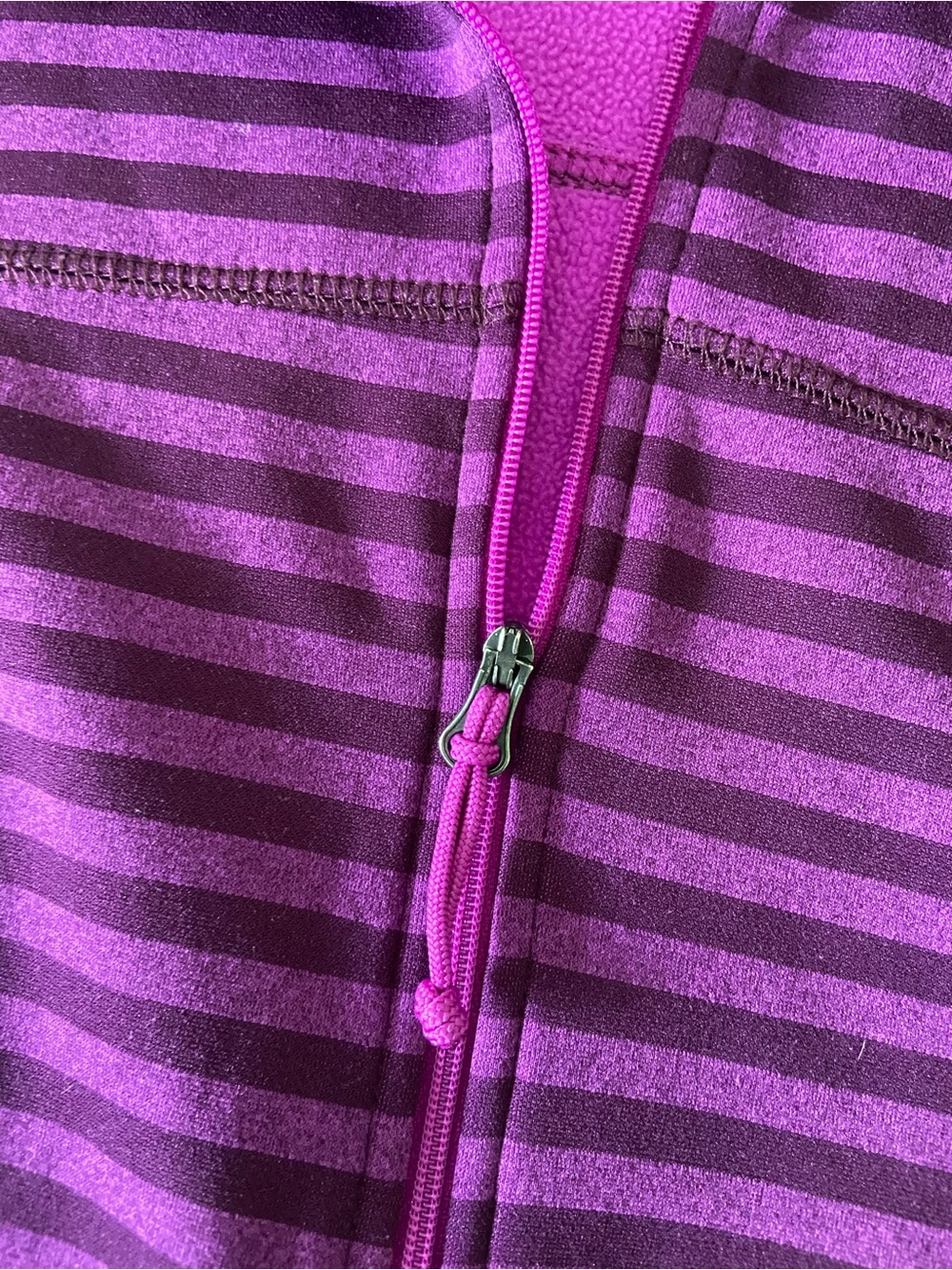 Columbia Purple Striped Quarter-Zip Fleece Pullover Women’s Medium - Picture 3 of 16